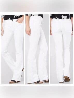 BKE Payton Bootcut White Jeans ABK179 Stretch Denim Mid Rise size 26R Womens